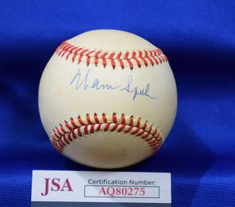 Warren Spahn JSA Coa Autograph National League ONL Signed Baseball 5 Cheap Sale Now