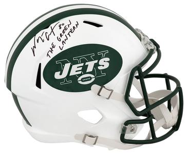 Wayne Chrebet Signed Jets T/B Riddell F/S Rep Helmet w/Green Lantern - (SS COA) Cheap Sale 2025