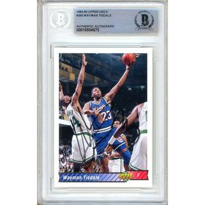 Wayman Tisdale Sacramento Kings Signed 1992-93 Upper Deck Card Beckett Auth Auto Slab Free Shipping Get Authentic