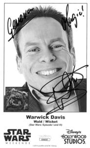 Warwick Davis signed Wicket Star Wars Weekends 4.5x7.5 B&W Photo To Bill- JSA Cheap Geniue Stockist