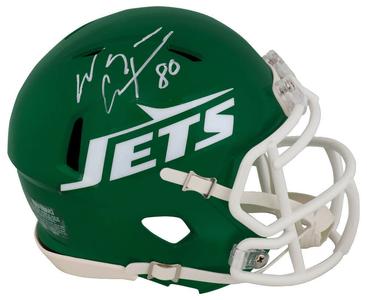 Wayne Chrebet Signed Jets T/B Green Riddell Speed Mini Helmet - (SCHWARTZ COA) Wiki Sale Online