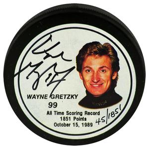 Wayne Gretzky Signed All Time Scoring Record LE #45/1851 Hockey Puck - (PSA COA) Buy Cheap Great Deals