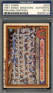 Wasington Senators PSA DNA Signed By 4 1957 Topps Team Autograph Free Shipping 2025