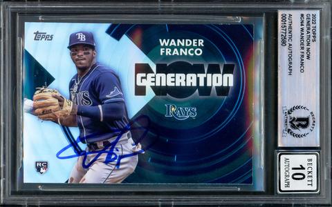 Wander Franco 2022 Topps Generation Now RC Tampa Bay Rays Gem 10 Auto Beckett Clearance Online Fake