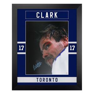 Wendel Clark Signed Toronto Maple Leafs Uniform Graphic 26x32 Frame Many Kinds Of Online