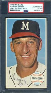 Warren Spahn PSA DNA Signed 1964 Topps Giants Autograph Cheap Sale Store