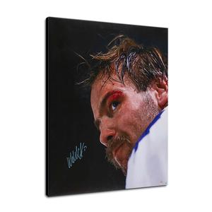 Wendel Clark Signed Toronto Bloody Profile 26x32 Art Canvas /117 Cheap Manchester Great Sale