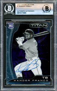 Wander Franco Autographed 2022 Panini Chronicles Titan RC Beckett 16175885 Outlet Best Pices
