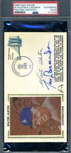 Walt Alston Tom Lasorda PSA DNA Slabbed Signed Hall Of Fame FDC Cache Autograph Clearance Largest Supplier