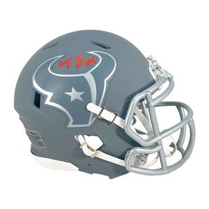 Tank Dell Signed Houston Texans Slate Alternate Speed Mini Football Helmet (JSA) Cheap Pictures