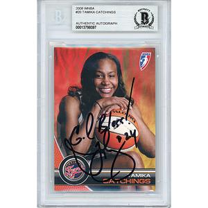 Tamika Catchings Signed Indiana Fever 2008 WNBA Basketball Card Beckett Authentic Slab Manchester Great Sale Cheap Online