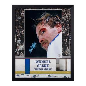 Wendel Clark Autographed Toronto Maple Leafs Hockey Warrior 19x23 Frame In China Online