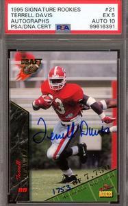 Terrell Davis Gem Mint 10 PSA DNA Signed 1995 Signature Rookies Autograph Free Shipping Purchase