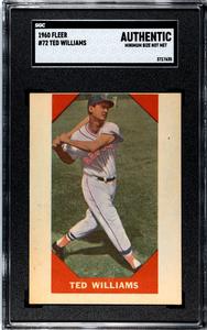 Ted Williams 1960 Fleer Baseball Card #72- SGC Slabbed Authentic (Minimum Size) Buy Cheap Limited Edition