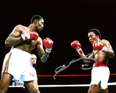SUGAR RAY LEONARD AUTOGRAPHED SIGNED 8X10 PHOTO VS. THOMAS HEARNS BECKETT 178108 New For Sale