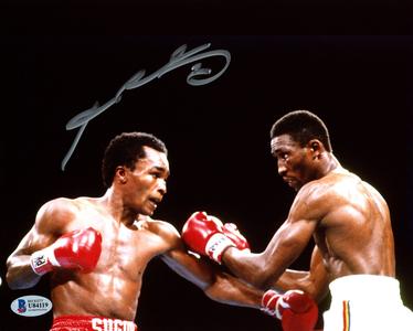 SUGAR RAY LEONARD AUTOGRAPHED SIGNED 8X10 PHOTO VS. THOMAS HEARNS BECKETT 178106 Clearance Purchase
