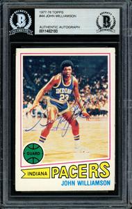 Super John Williamson Autographed 1977-78 Topps Card #44 Nets Beckett 11482193 Cheap Genuine