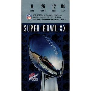 Super Bowl XXI Ticket Stub (26, 12, 04) - Denver Broncos v New York Giants Sale Wide Range Of
