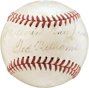 Ted Williams Autographed 1940's American League Baseball "Catherine" JSA Y33835 Outlet 2025