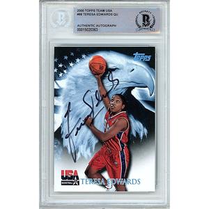 Teresa Edwards Signed 2000 Topps Team USA Summer Olympics Card Beckett Auth Auto New Styles For Sale