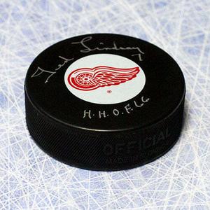 Ted Lindsay Detroit Red Wings Signed Hockey Puck with HOF Note Buy Cheap Low Shipping Fee