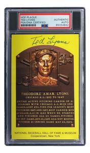Ted Lyons Signed 4x6 Chicago White Sox HOF Plaque Card PSA/DNA 85054842 Collections Cheap Pice