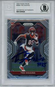 Tee Higgins Autographed 2020 Panini Prizm #308A Rookie Card BAS Slab 32112 Free Shipping Cheap Pice