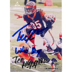 Tee Higgins Autographed Panini Luminance 214 Who Dey Trading Card Beckett 48906 Pay With Paypal Online