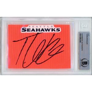 Tariq Woolen Seattle Seahawks Signed Football Pylon Cut Beckett Authentic Auto Slab Low Pice Fee Shipping Sale Online