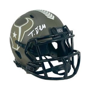 Tank Dell Signed Houston Texans Salute to Service Mini Football Helmet (JSA) Buy Cheap Looking For