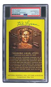 Ted Lyons Signed 4x6 Chicago White Sox HOF Plaque Card PSA/DNA 85025790 Cheap View