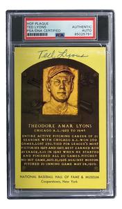 Ted Lyons Signed 4x6 Chicago White Sox HOF Plaque Card PSA/DNA 85025791 Discount Big Sale