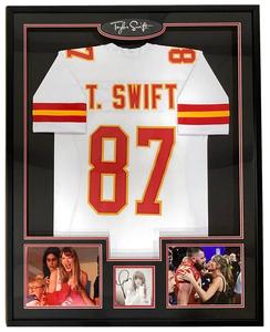 Taylor Swift Framed White Football Jersey w/ Signed Insert PSA/DNA Geniue Stockist Cheap Online