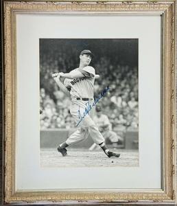 Ted Williams Autographed 10x13 Framed Baseball Photo (JSA) Free Shipping Cheap Online