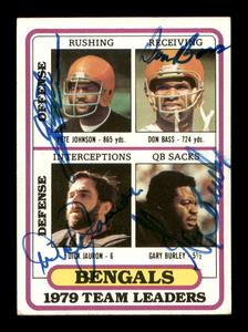 Team Leaders Autographed 1980 Topps Card #338 Bengals Signed By All 4 204096 Cheap Sale Visit New