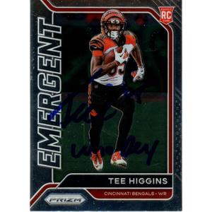 Tee Higgins Autographed Panini Prizm Emergent Who Dey Trading Card Beckett 48918 Hot Sale
