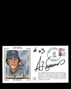 Ted Simmons JSA Coa Hand Signed 1985 FDC Cache Autograph Buy Online Cheap Pice