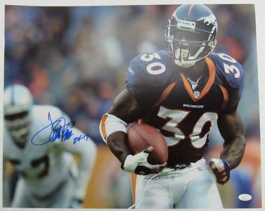 Terrell Davis Signed 16x20 Photo w/ HOF Insc JSA COA WB541764 Outlet For You
