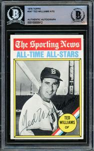 Ted Williams Autographed 1976 Topps Card #347 Boston Red Sox Beckett #15500912 Discount With Mastercard