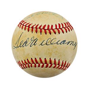 Ted Williams, Joe DiMaggio Autographed Signed Bobby Brown OAL Baseball (JSA Holo #B76854) Cheap Original