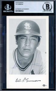 Ted Simmons Beckett BAS Signed Vintage 1970's Team Issued Photo Autograph 2 Buy Cheap Affordable