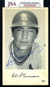 Ted Simmons JSA Cert Signed  Team Issued 3x6 Photo Autograph Cardinals Good Selling Cheap Pice