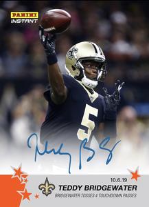 TEDDY BRIDGEWATER SIGNED TOSSES 4 TOUCHDOWN PASSES PANINI INSTANT CARD #63 AUTO Amazon Cheap Online