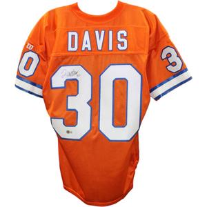 Terrell Davis Signed Broncos Wilson 48 Proline Orange Jersey Beckett 45056 Outlet Finishline