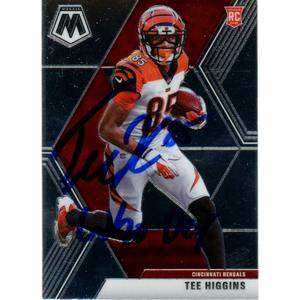 Tee Higgins Autographed Panini Mosaic 213 Who Dey Trading Card Beckett 48919 Cheap Excellent