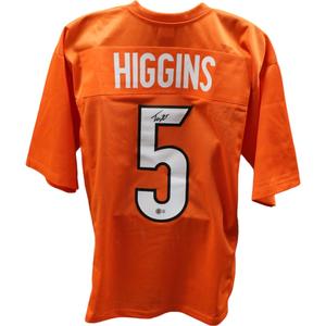 Tee Higgins Autographed/Signed Pro Style Orange XL Jersey Beckett 29500 Discount Low Shipping Fee