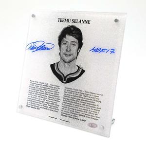 Teemu Selanne Signed Replica Hockey Hall of Fame Plaque Outlet For Sale