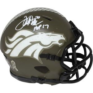 Terrell Davis Signed Denver Broncos Salute HOF Mini Helmet Beckett 42219 Sale Online Online