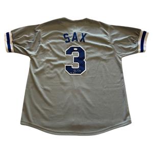 Steve Sax Signed 82 NL ROY Inscription Los Angeles Grey Baseball Jersey (JSA) Discount Low Cost