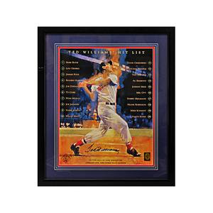 Ted Williams Boston Red Sox Autographed Signed Framed 16x20 Photo Hit List (JSA LOA & Green Diamond Holo) Cheap Sale Free Shipping